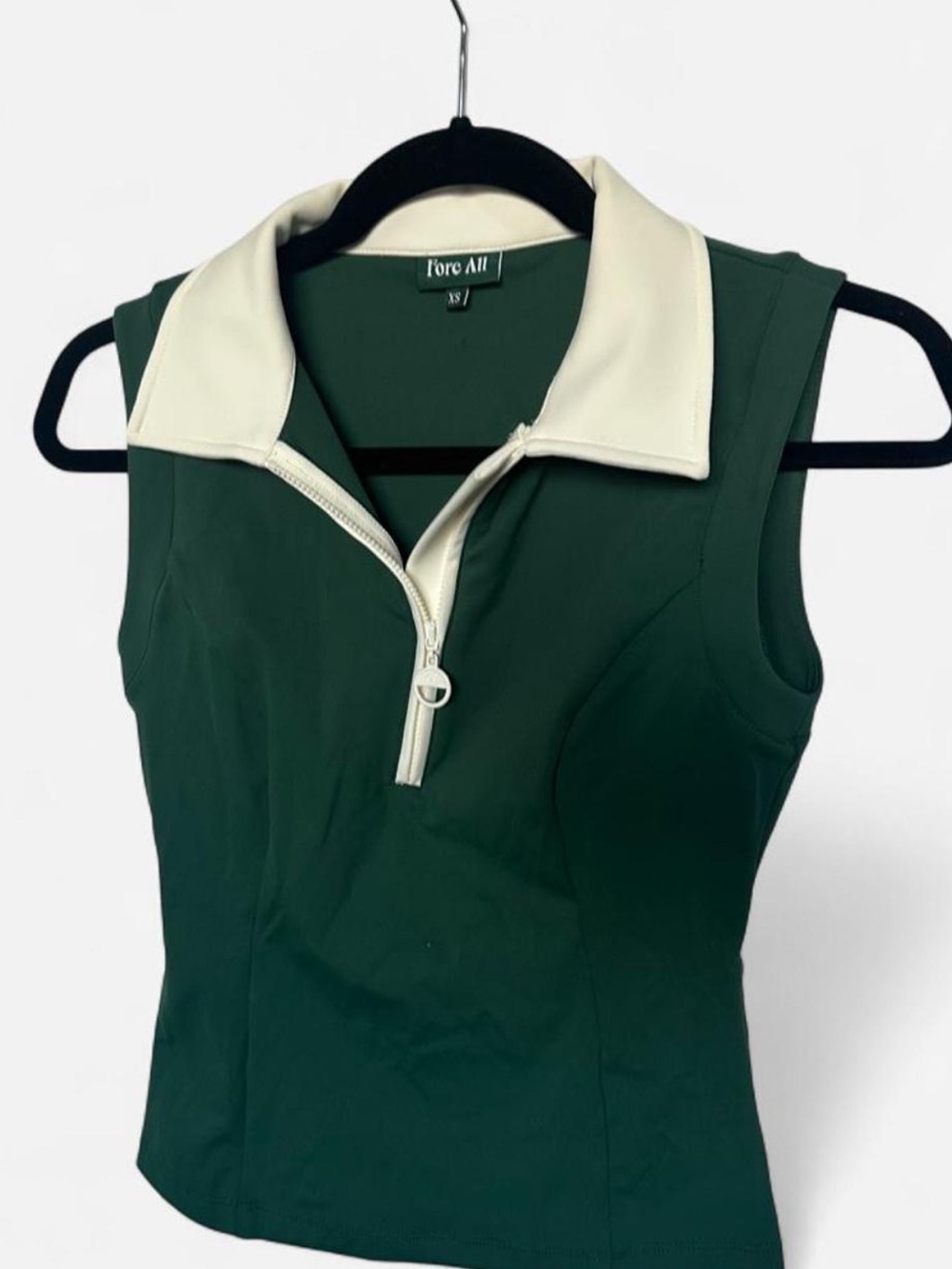 Fore All Women’s Golf Tackle Sleeveless 1/4 Zip Polo ⛳️ | Size XS